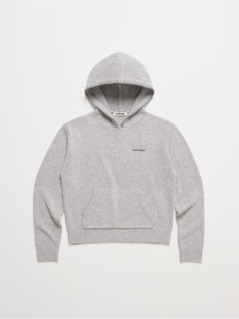 Women’s Madhappy Light Gray Hooded Sweater cashmere